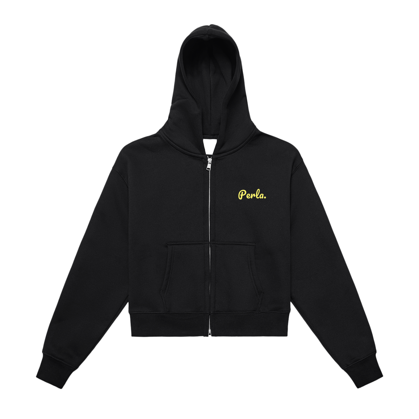 Stylish Fleeced Cropped Zip-Up Hoodie