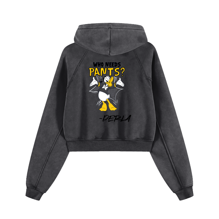 Women's Cropped Zip Disney Mickey Hoodie