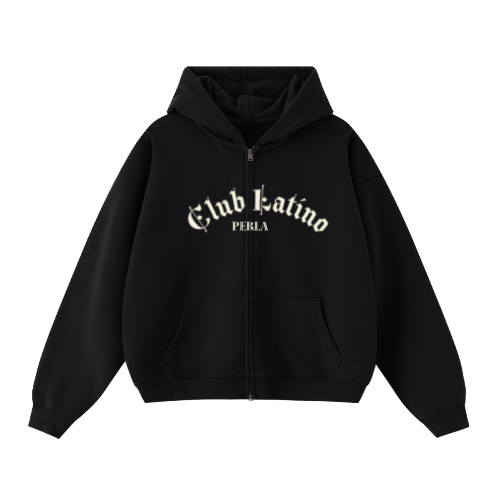 Unisex Cropped Oversized Zip-up Hoodie (460 GSM)