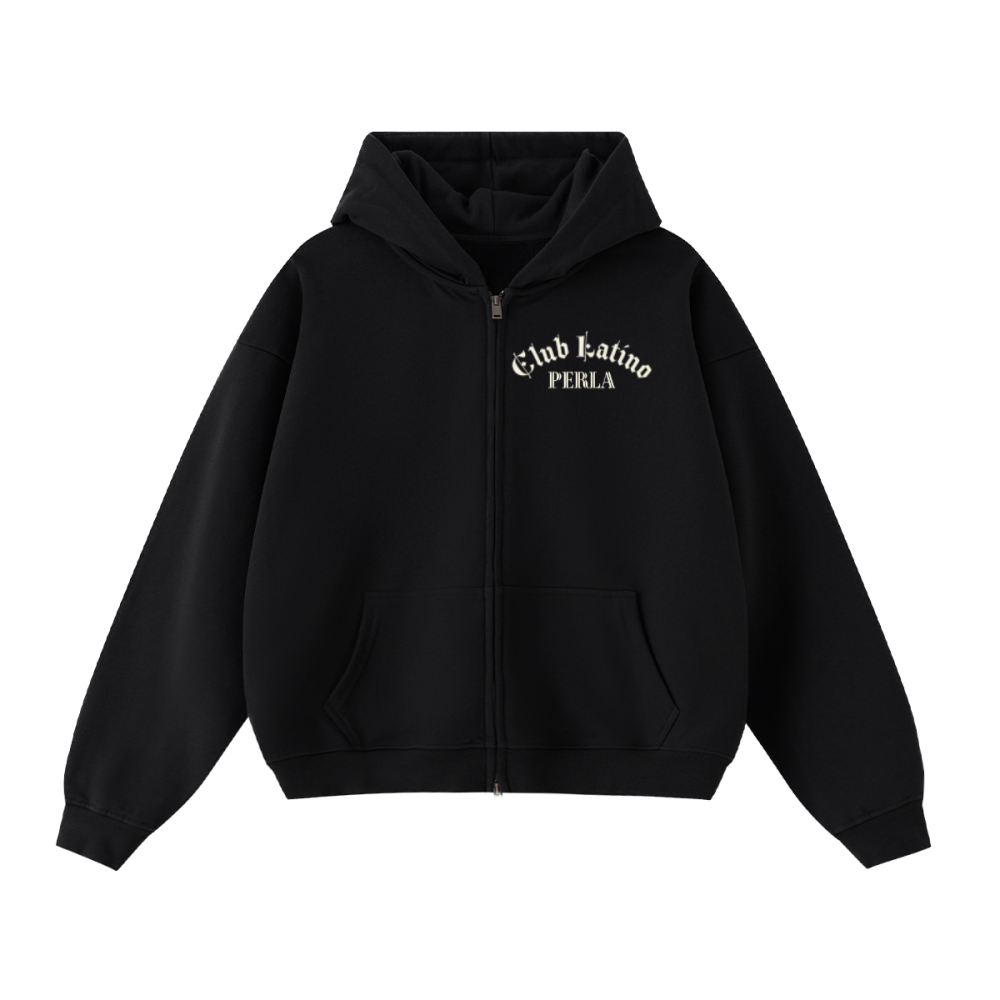 Unisex Cropped Double-Zip Hoodie (460 GSM)