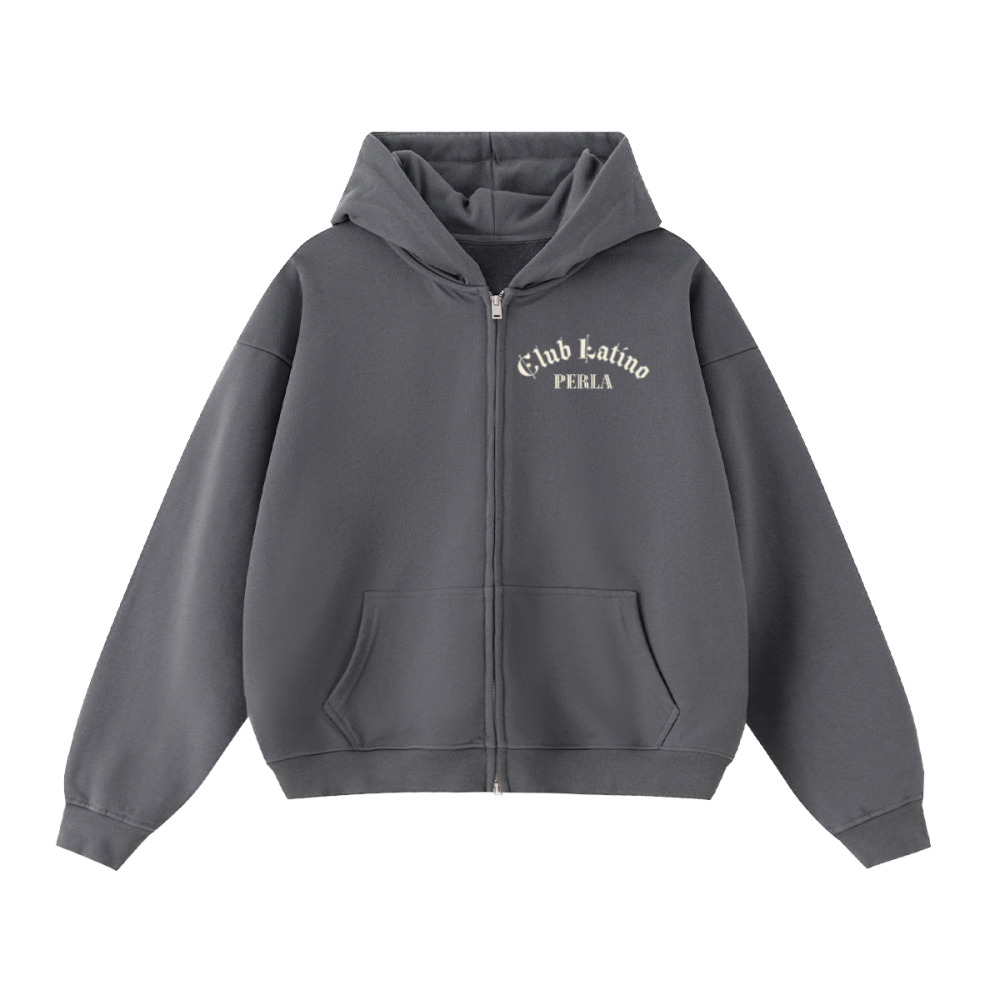 Unisex Cropped Double-Zip Hoodie (460 GSM)