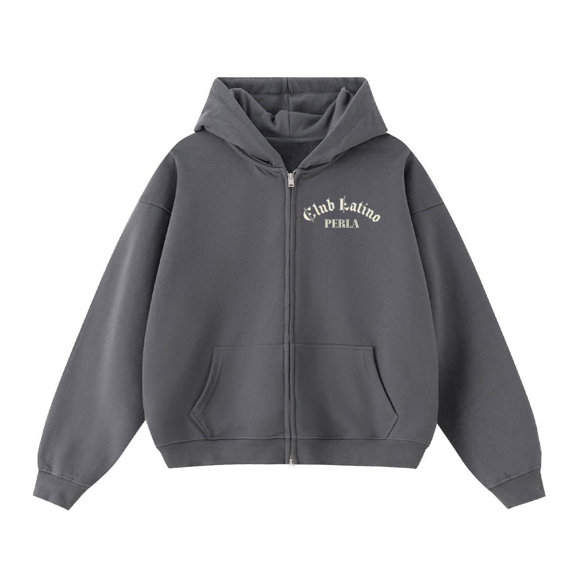 Unisex Cropped Double-Zip Hoodie (460 GSM)