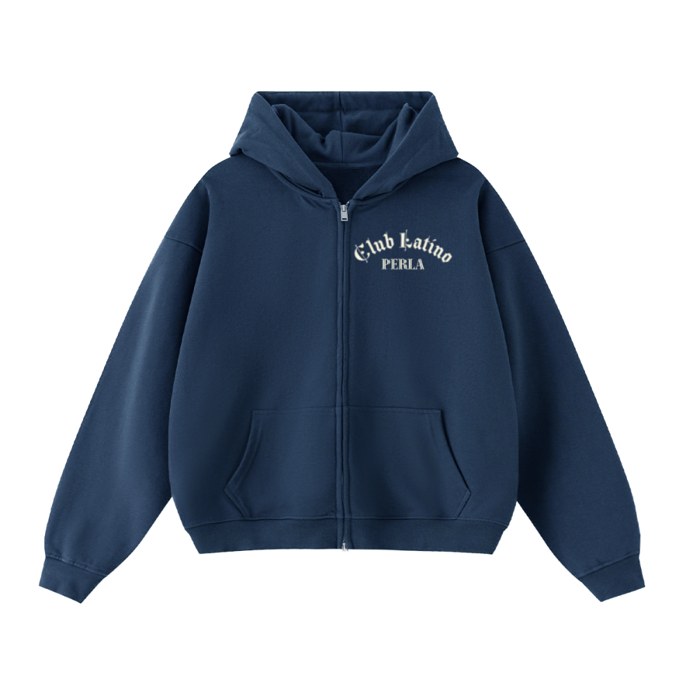 Unisex Cropped Double-Zip Hoodie (460 GSM)