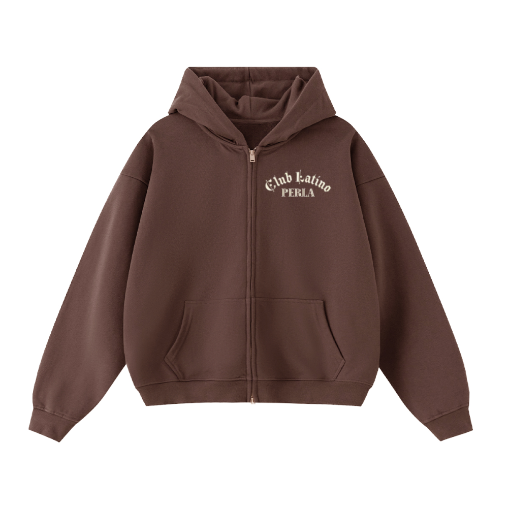 Unisex Cropped Double-Zip Hoodie (460 GSM)