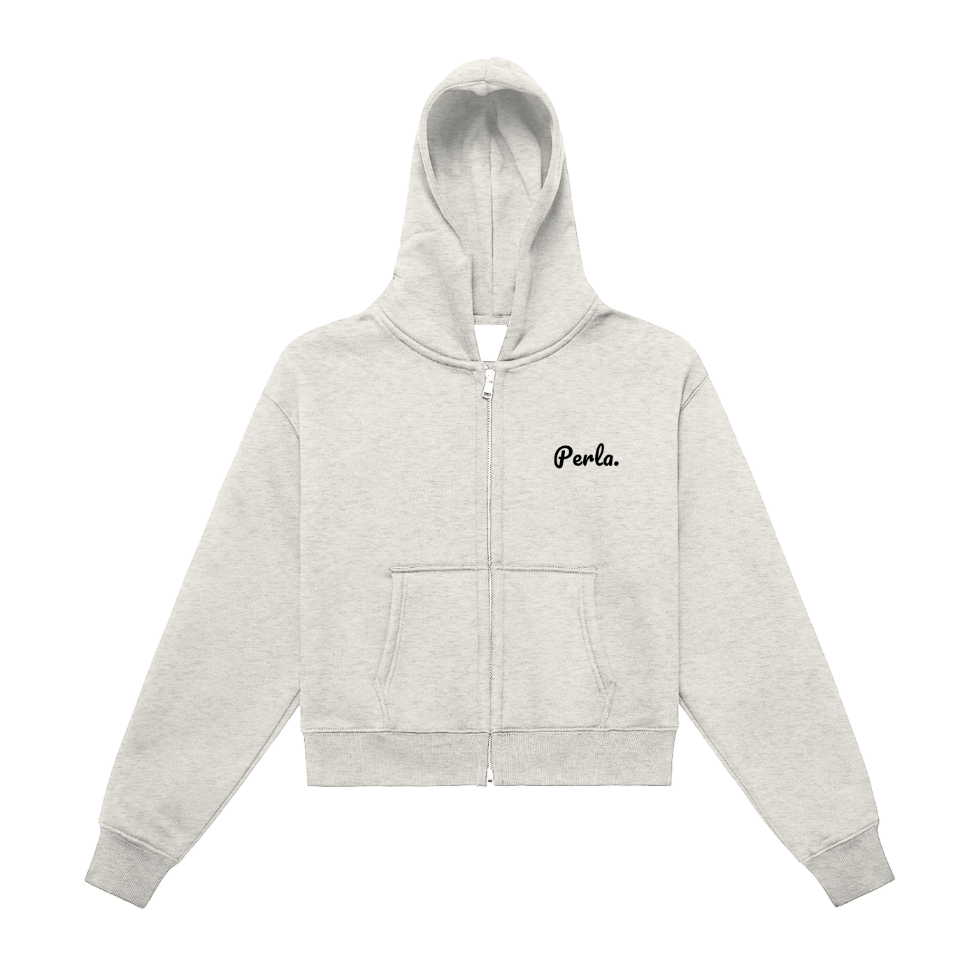 Stylish Fleeced Cropped Zip-Up Hoodie