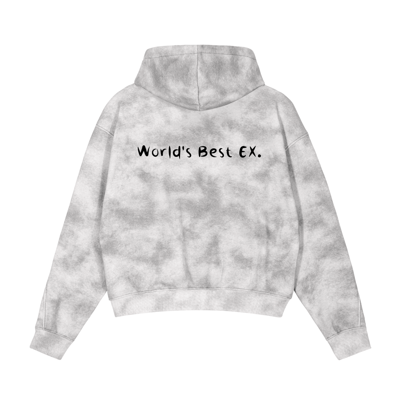 Vintage-Washed Boxy Zip-Up Hoodie