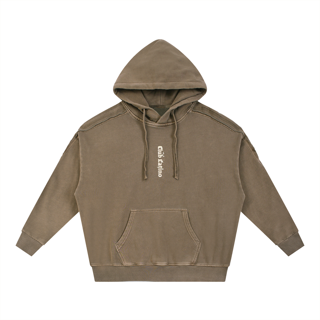 Snow Washed Raw Edge Hoodie