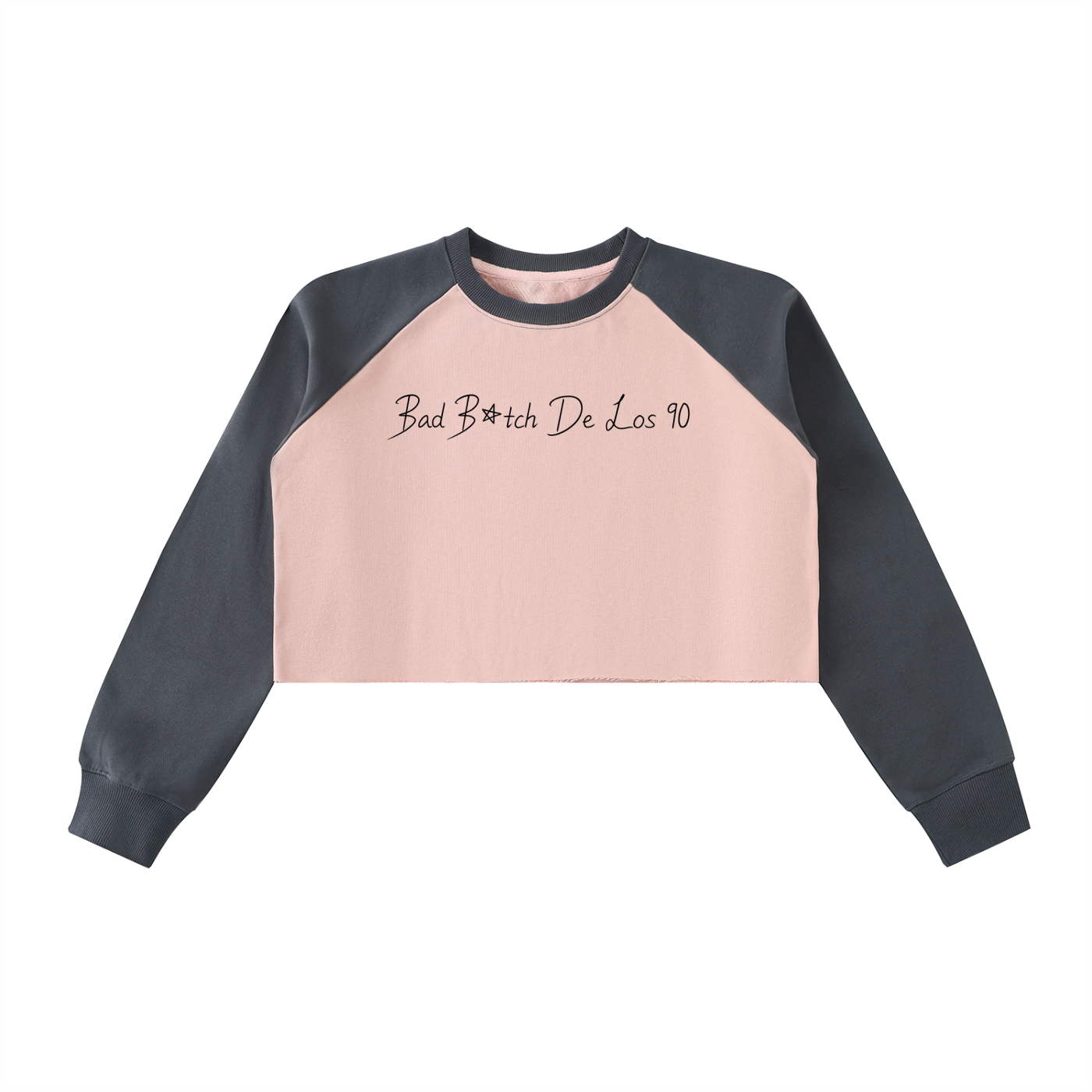 Trendy Color-Block Crop Sweatshirt