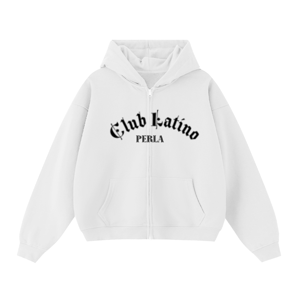 CLP Unisex Cropped Oversized Zip-up Hoodie