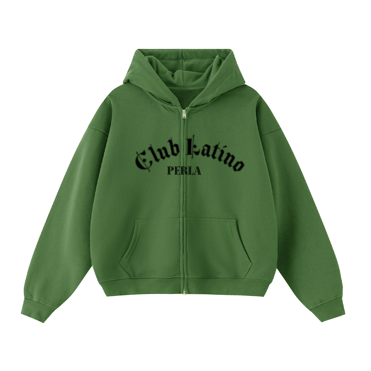 CLP Unisex Cropped Oversized Zip-up Hoodie