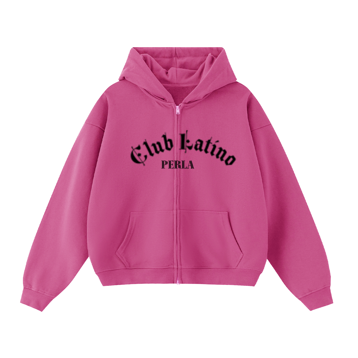 CLP Unisex Cropped Oversized Zip-up Hoodie