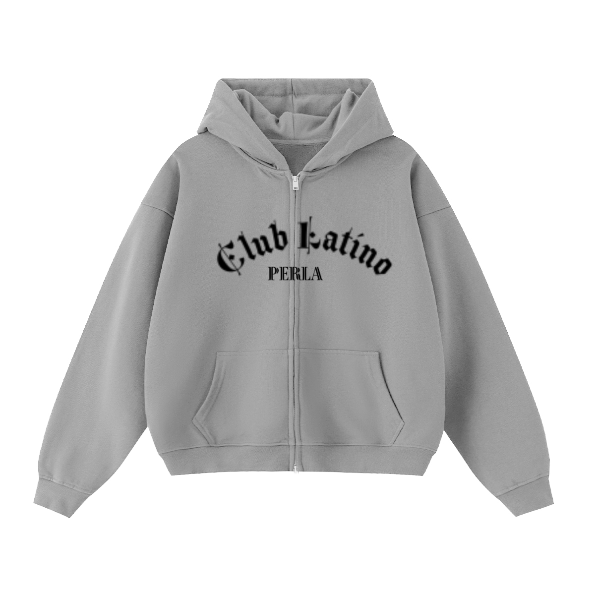 CLP Unisex Cropped Oversized Zip-up Hoodie