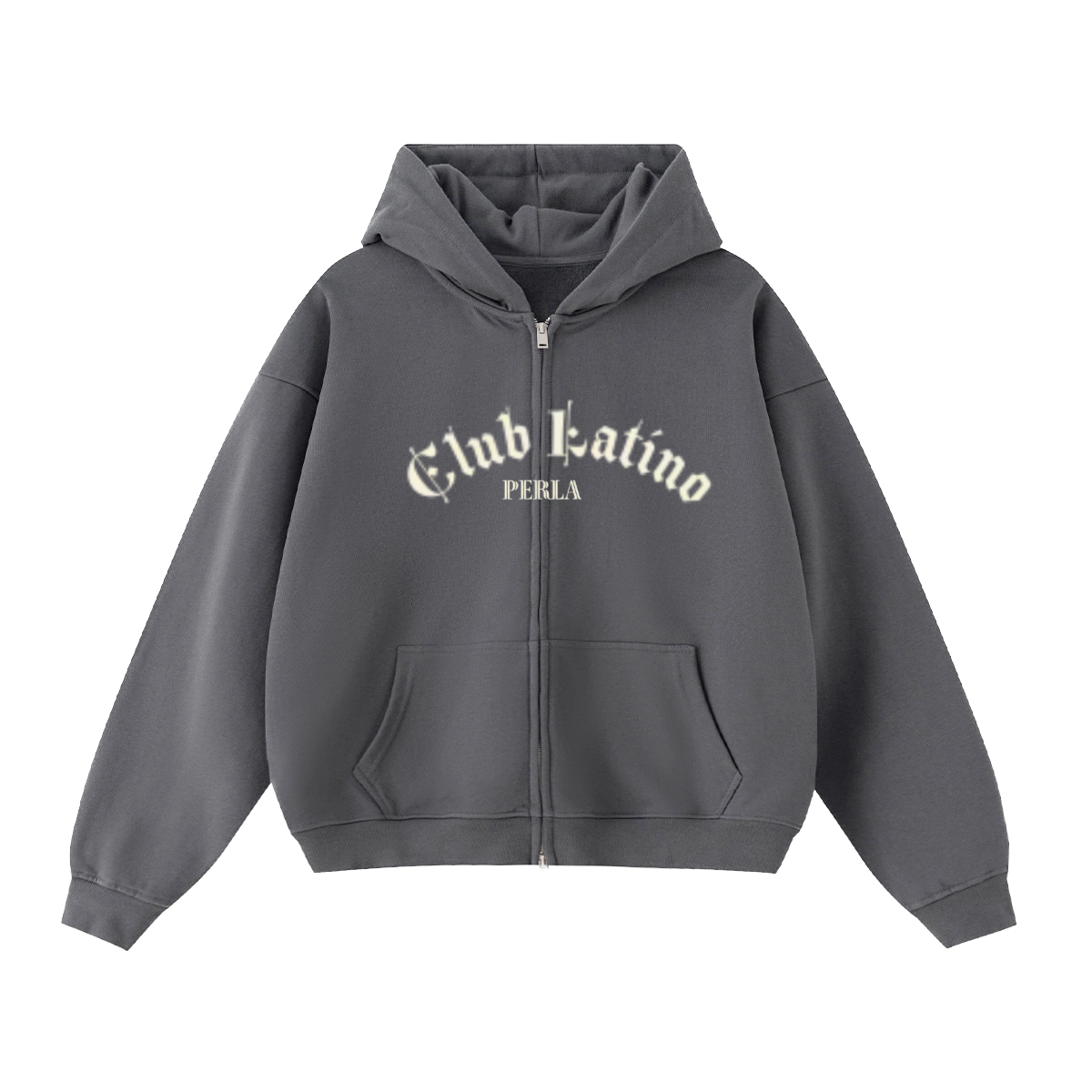 CLP Cropped Oversized Zip-up Hoodie