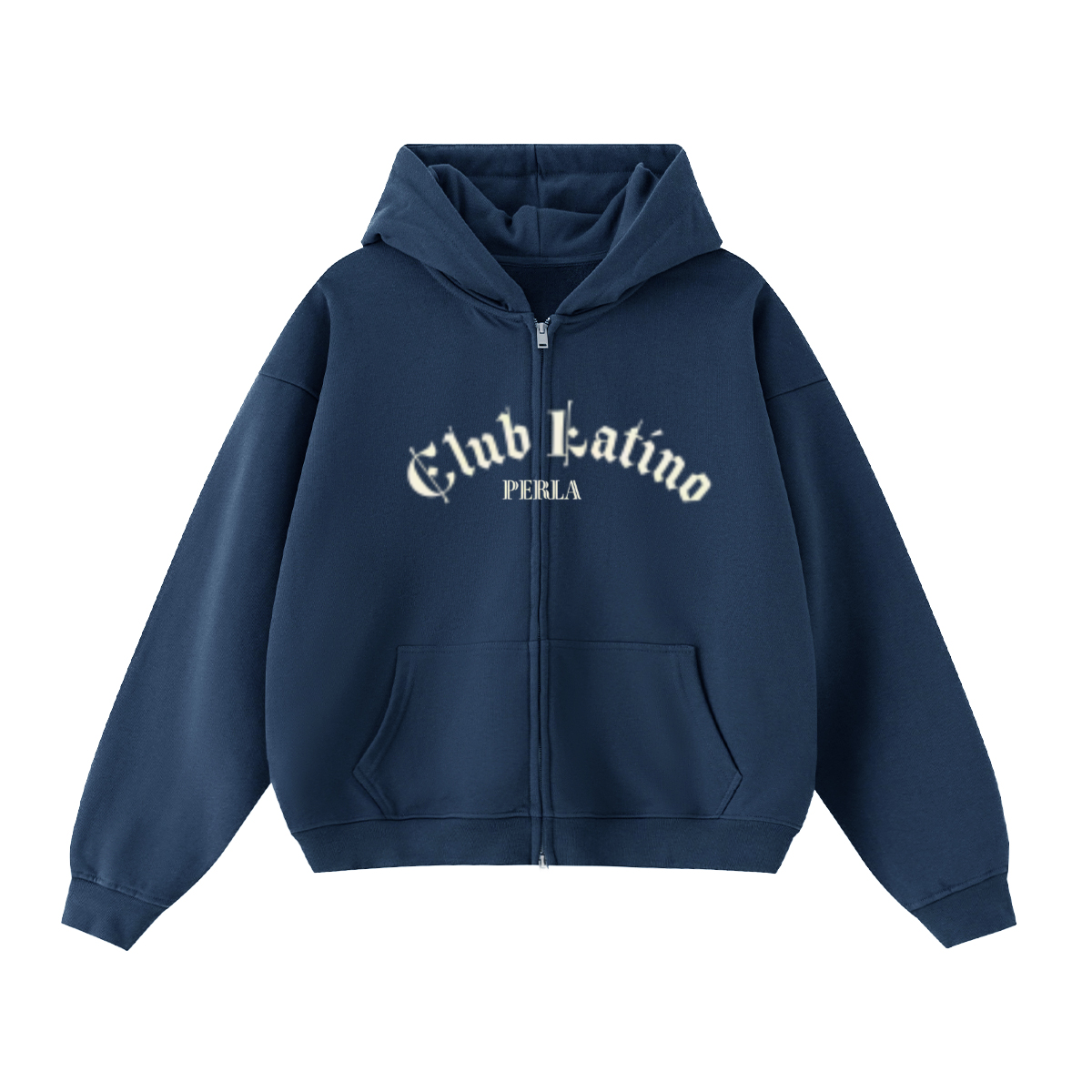CLP Cropped Oversized Zip-up Hoodie