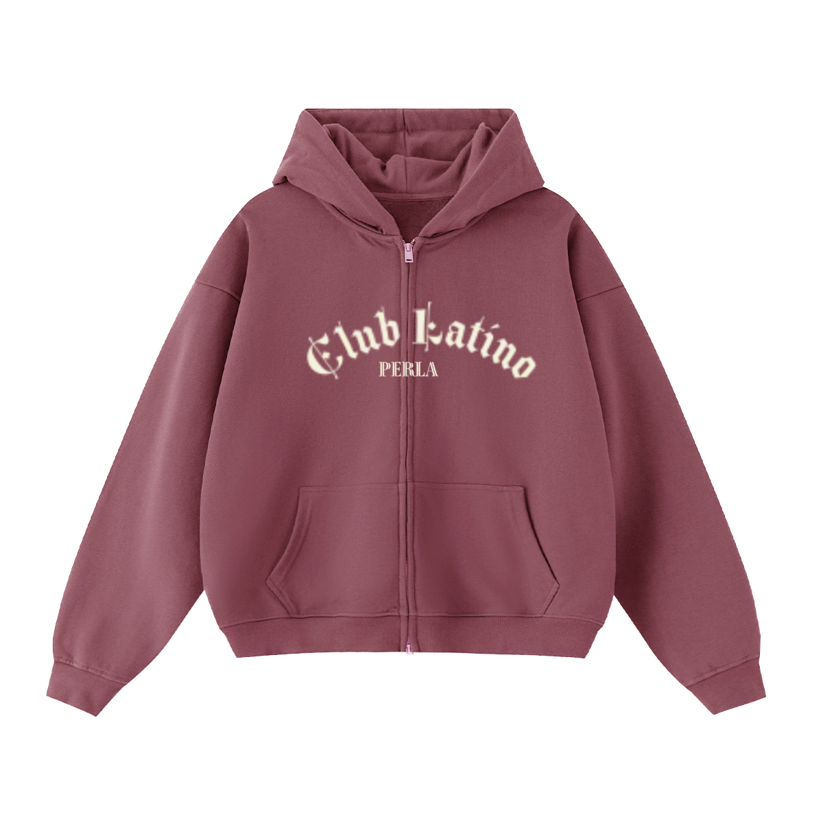 CLP Cropped Oversized Zip-up Hoodie