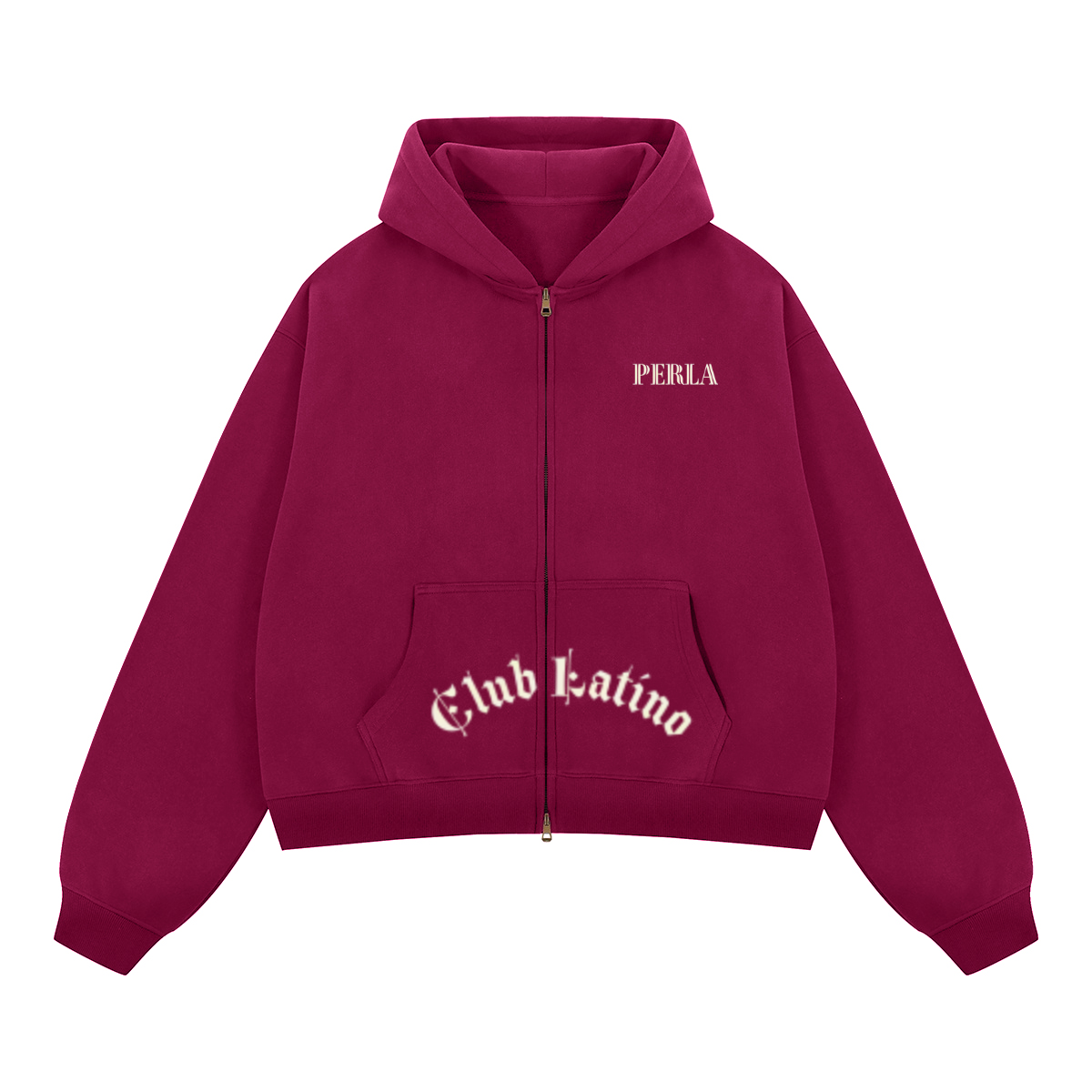 Unisex Boxy Cropped Fleece Zip-up Hoodie(380GSM)