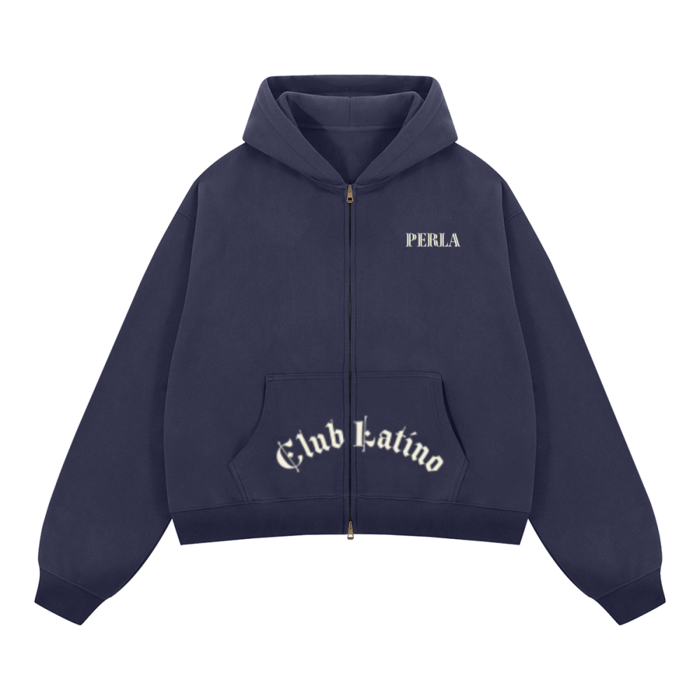 Unisex Boxy Cropped Fleece Zip-up Hoodie(380GSM)
