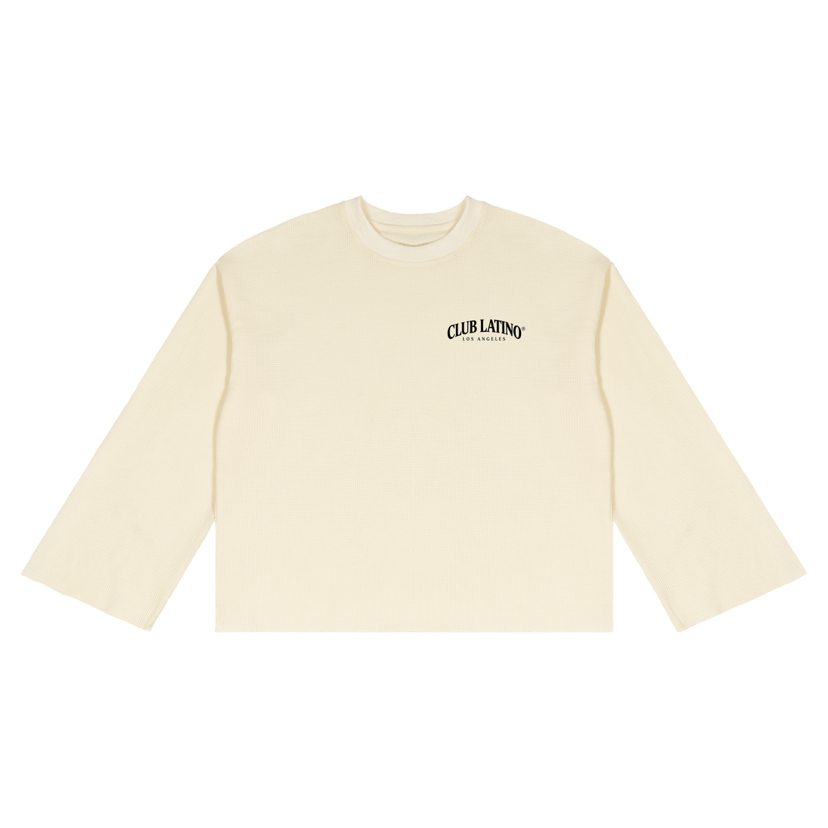 Club Latino Waffle Raw Edge Long Sleeve Shirt