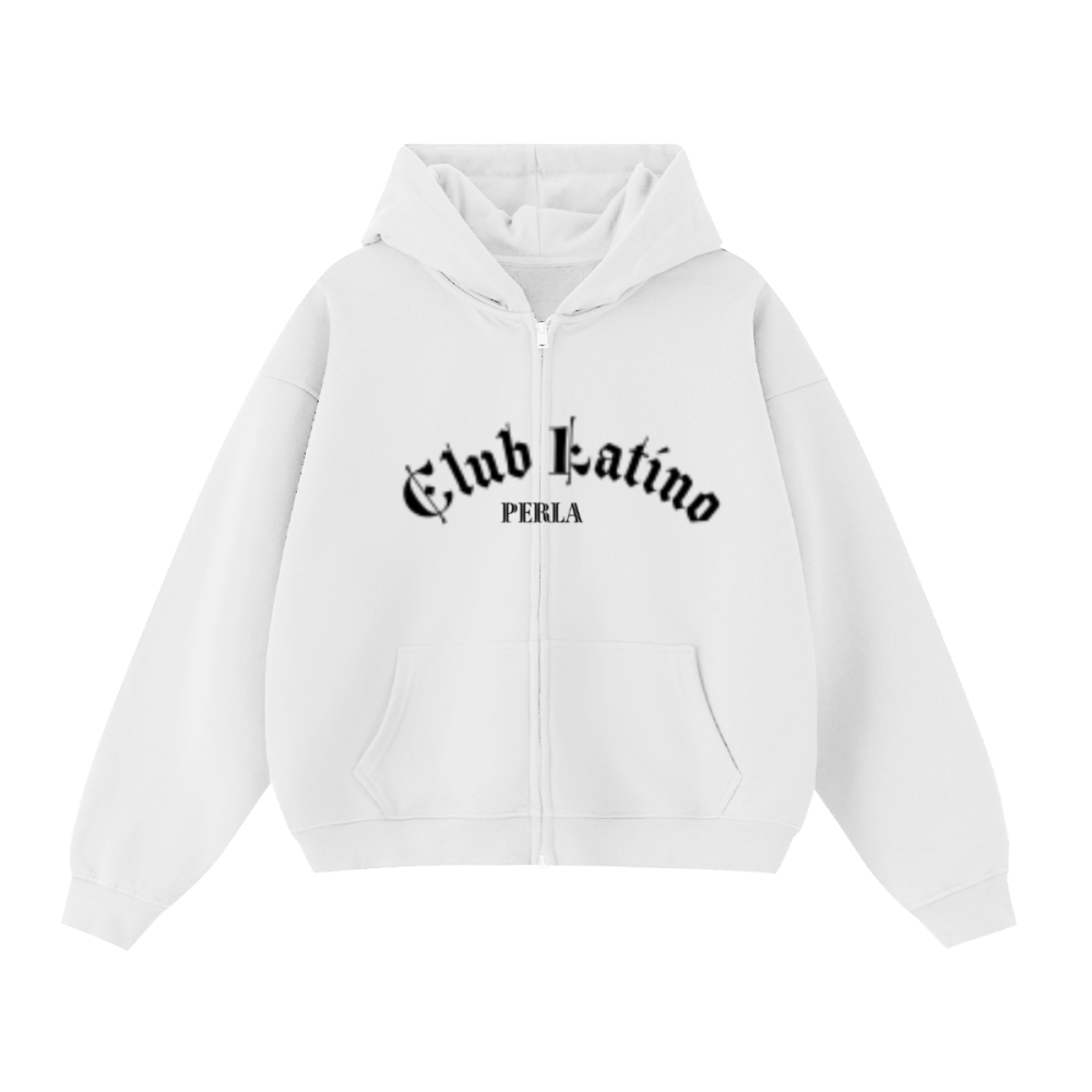 Club Latino PERLA Unisex Cropped Double-Zip Hoodie
