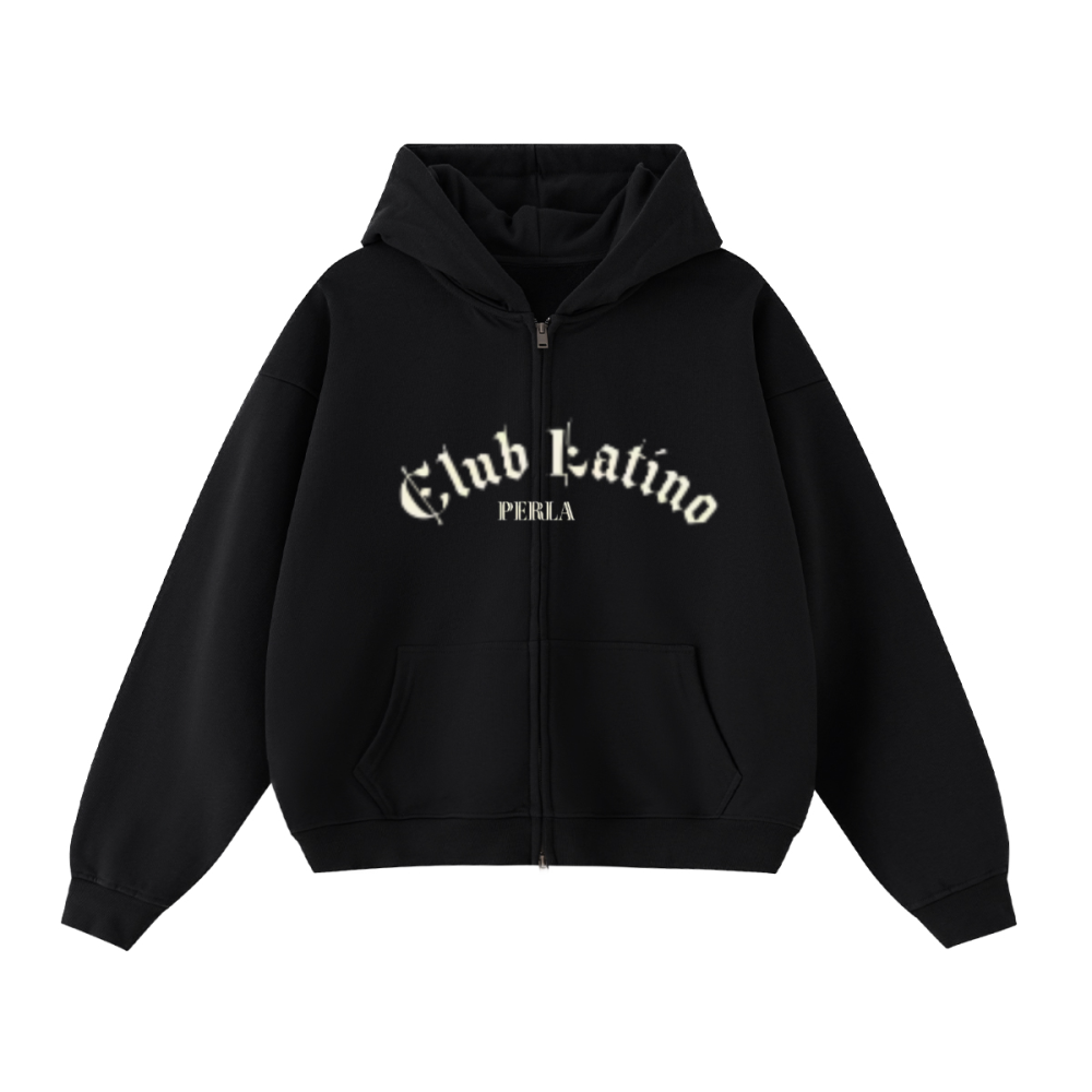 Club Latino PERLA Unisex Cropped Double-Zip Hoodie