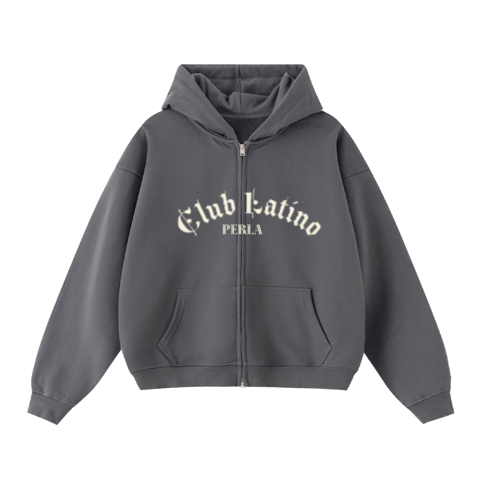 Club Latino PERLA Unisex Cropped Double-Zip Hoodie