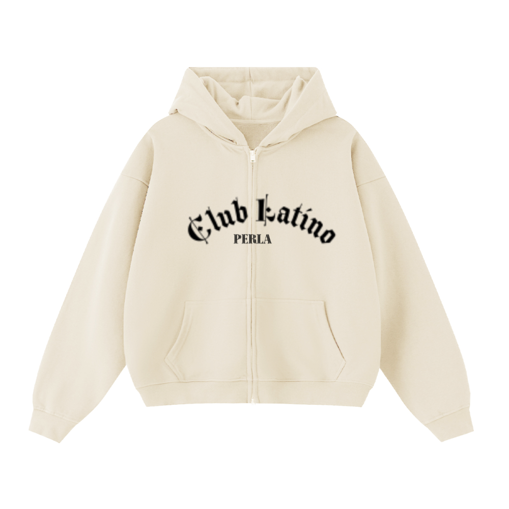 Club Latino PERLA Unisex Cropped Double-Zip Hoodie