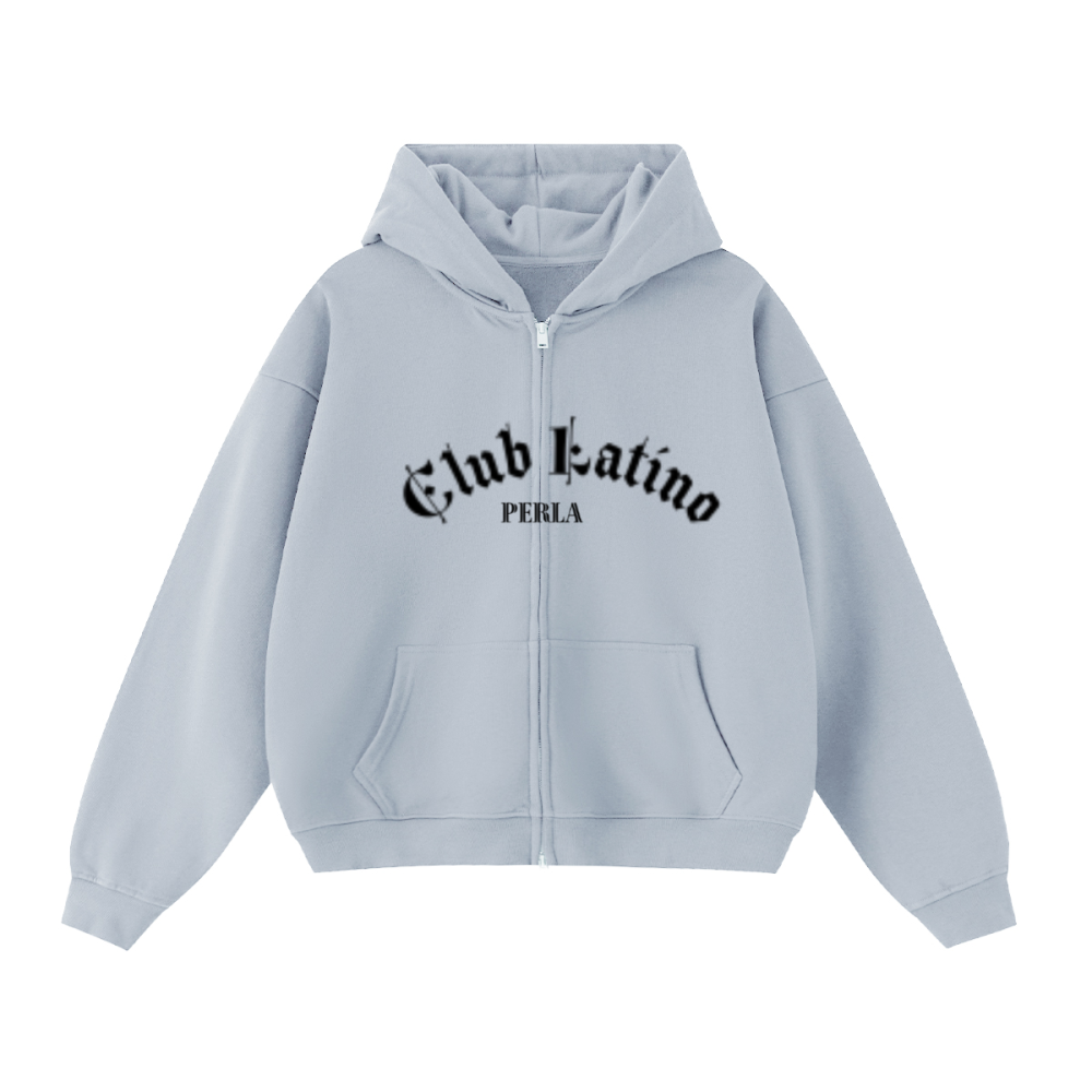 Club Latino PERLA Unisex Cropped Double-Zip Hoodie