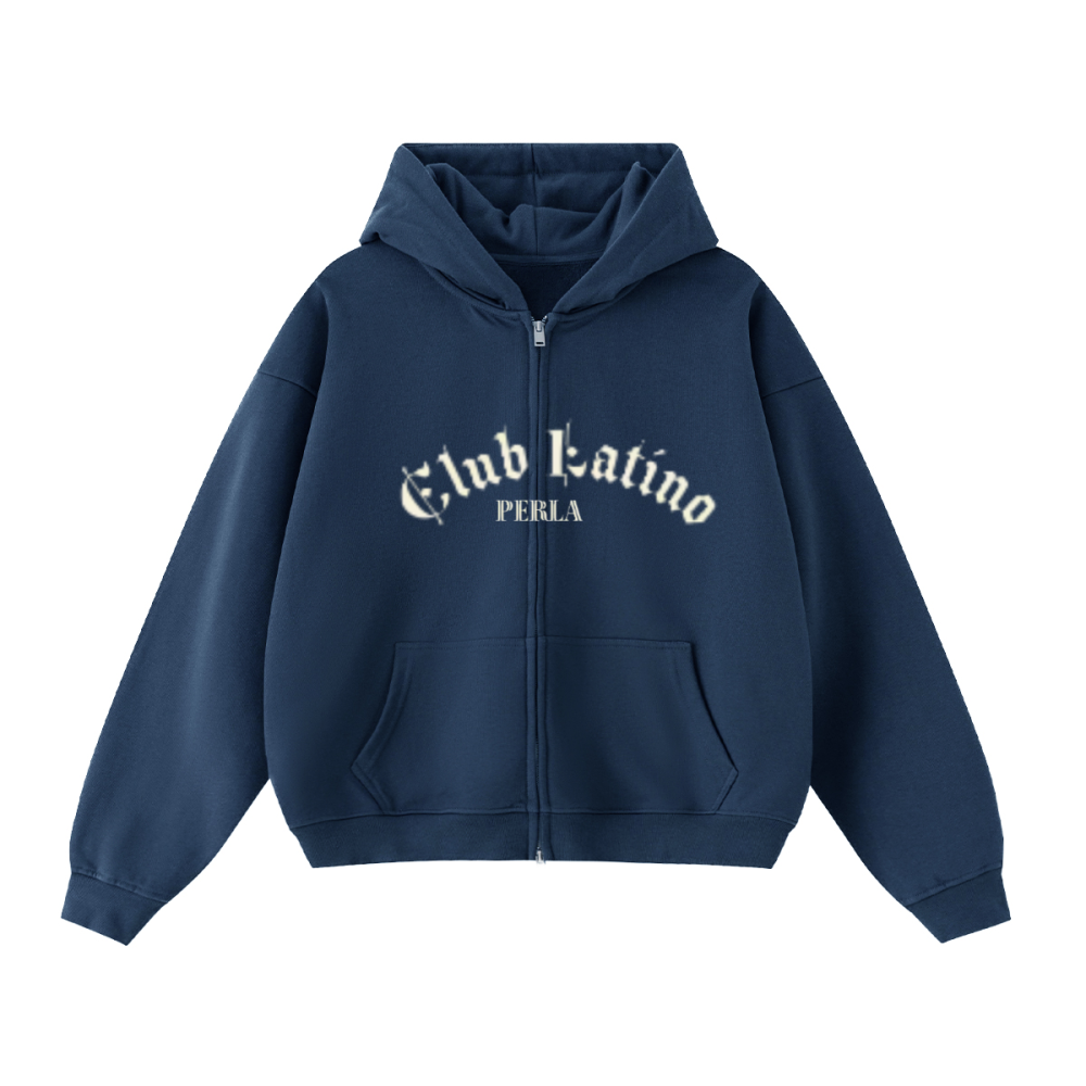 Club Latino PERLA Unisex Cropped Double-Zip Hoodie