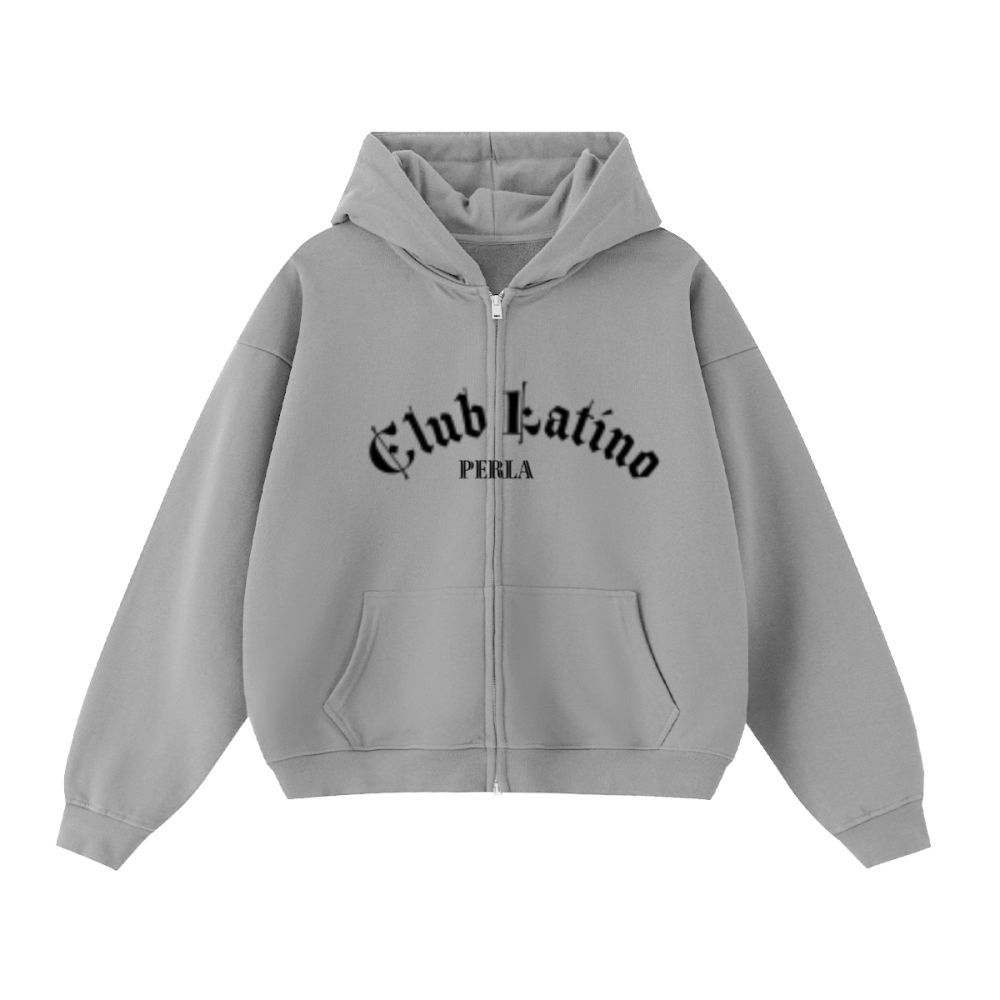 Club Latino PERLA Unisex Cropped Double-Zip Hoodie