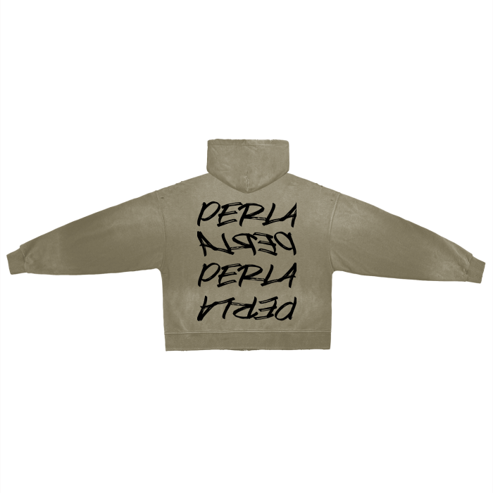 Hand-Frayed Cotton Hoodie