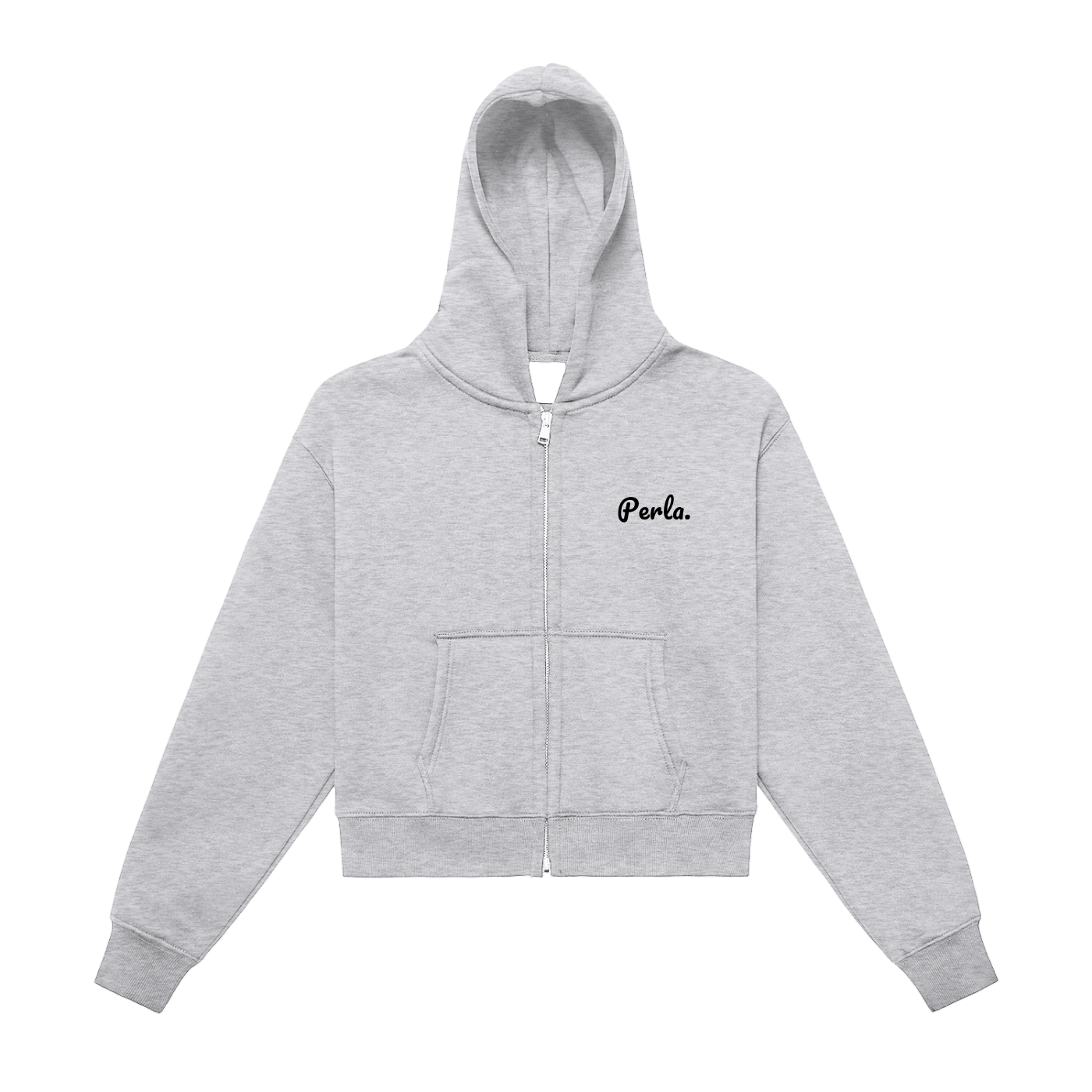 Stylish Fleeced Cropped Zip-Up Hoodie