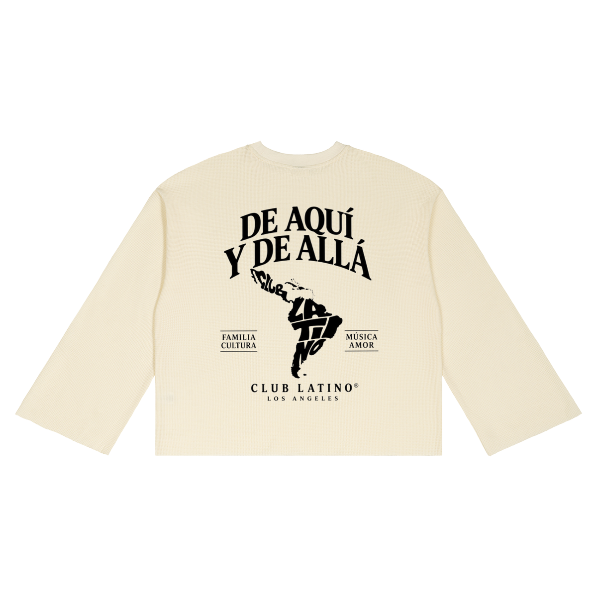 Club Latino Waffle Raw Edge Long Sleeve Shirt