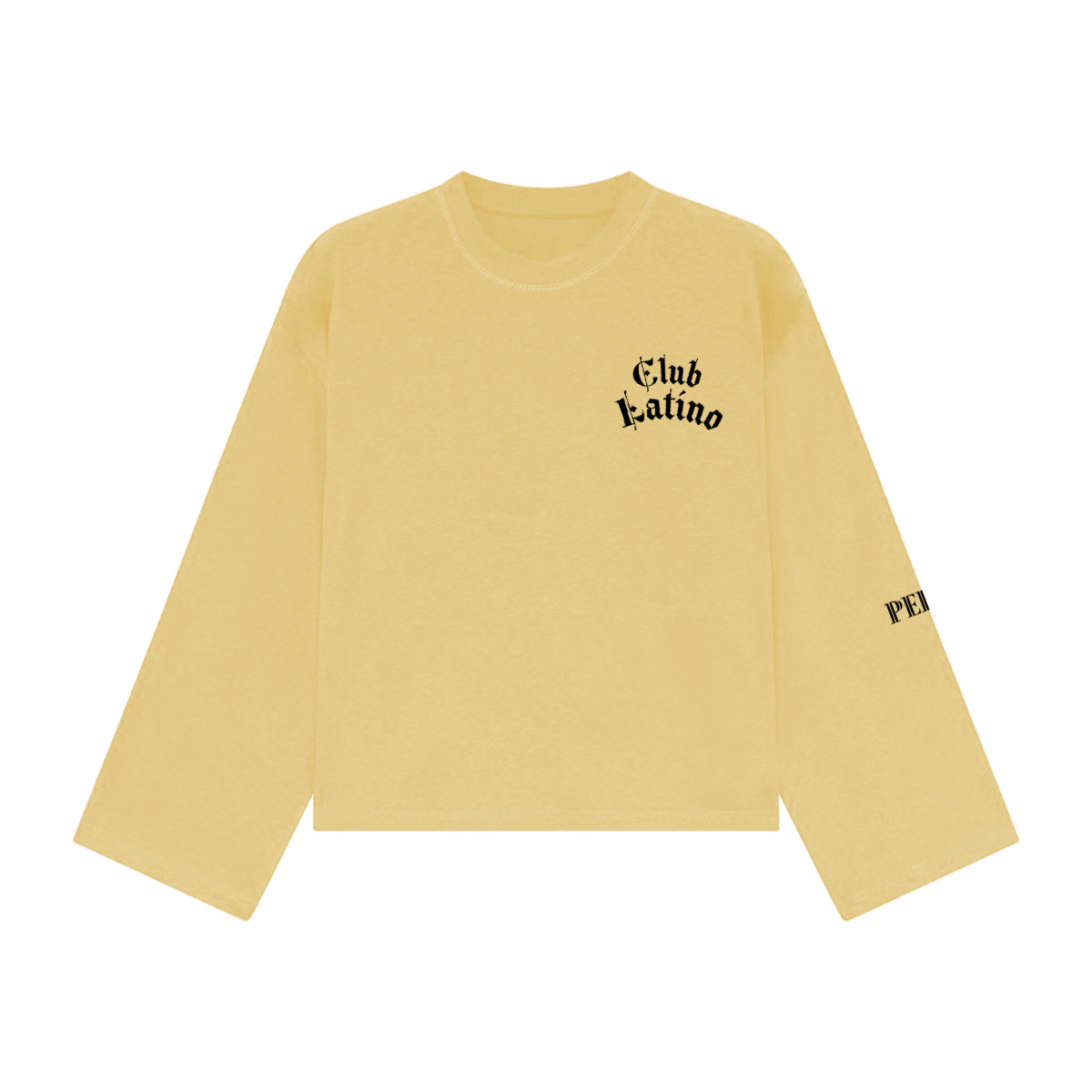 Club Latino Box Fit Chest  Print Long Sleeve – Unisex Streetwear | PERLA