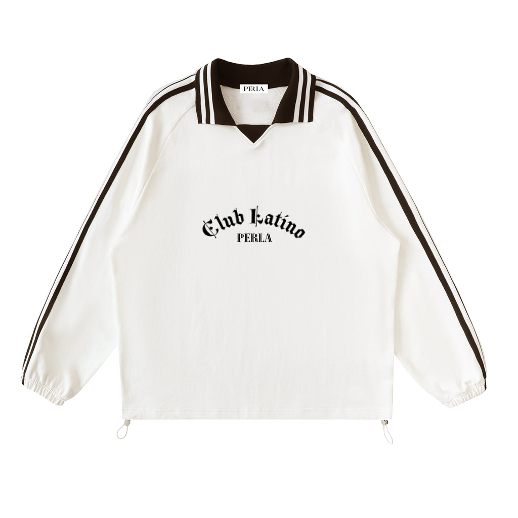 PERLA Contrast Collar Sweatshirt