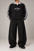 PERLA Contrast Collar Sweatshirt