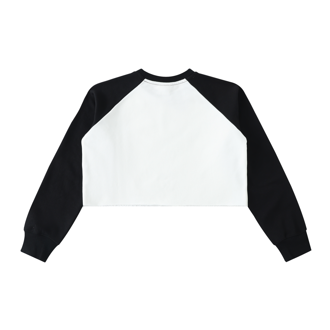 Trendy Color-Block Crop Sweatshirt