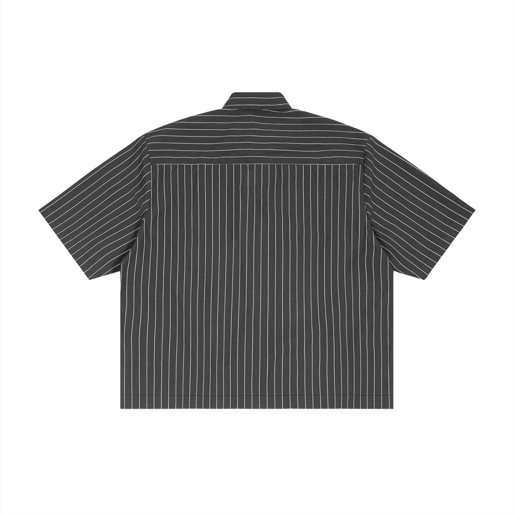 PERLA Pinstripe Boxy Button-Up