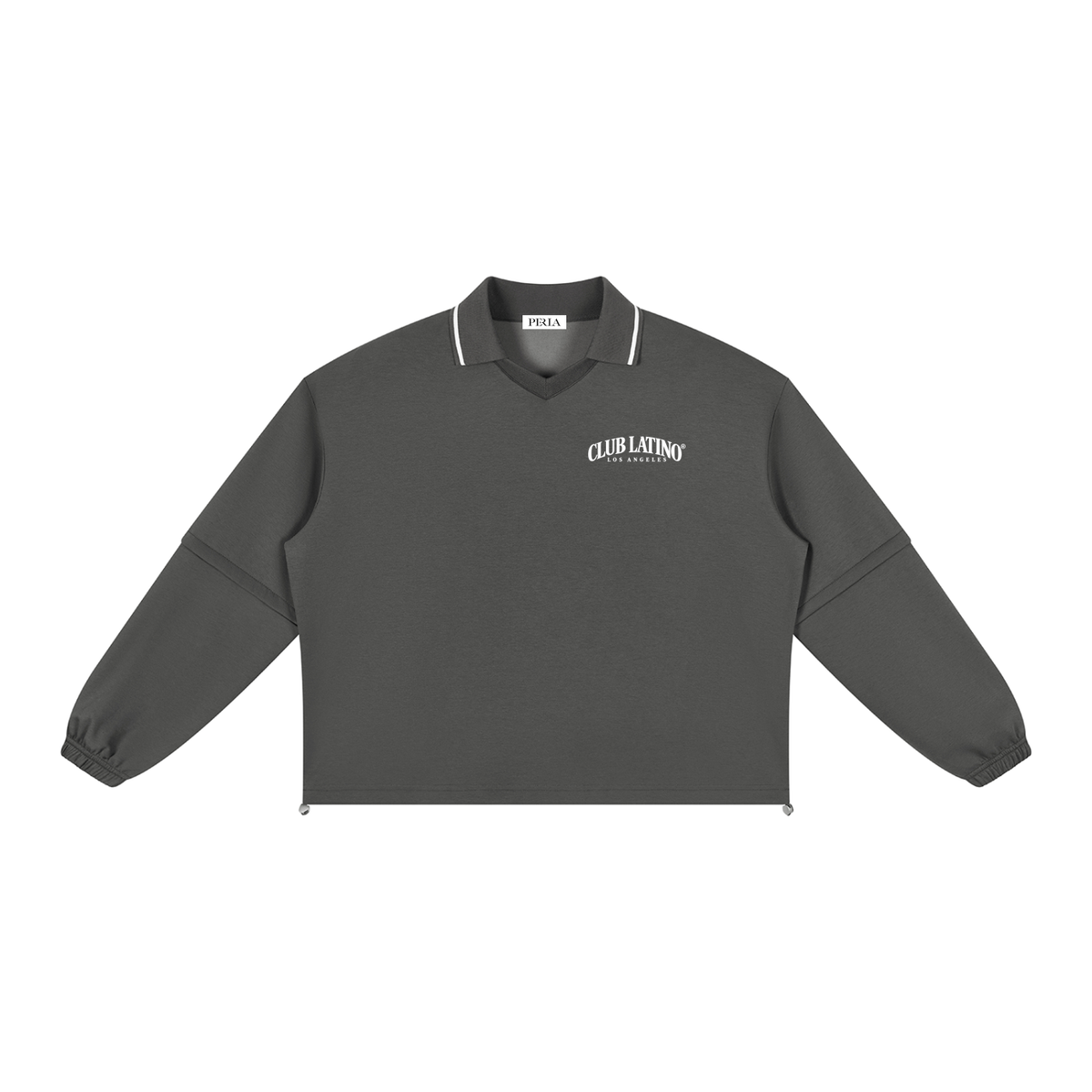 Club Latino “De Aquí y De Allá” Boxy Collared Sweatshirt