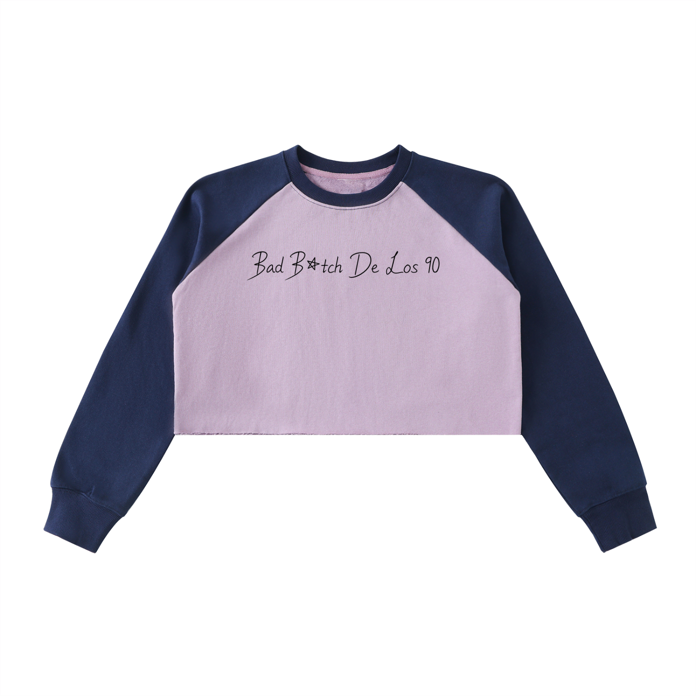 Trendy Color-Block Crop Sweatshirt