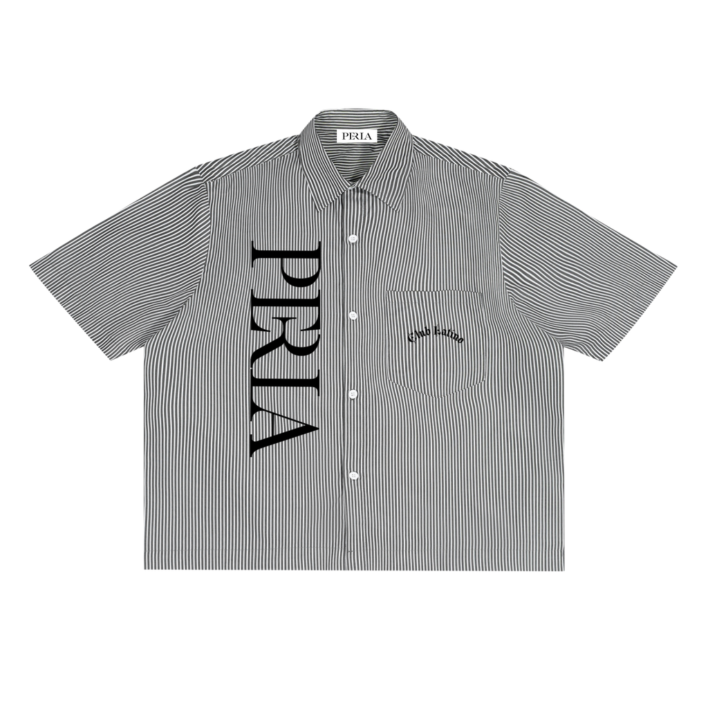 Oversized Vertical Stripe Boxy Shirt