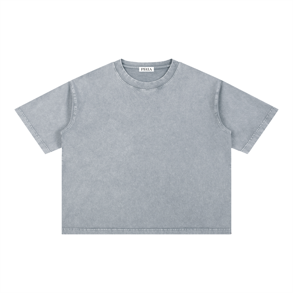 Club Latino Snow Wash Oversized Cropped Tee