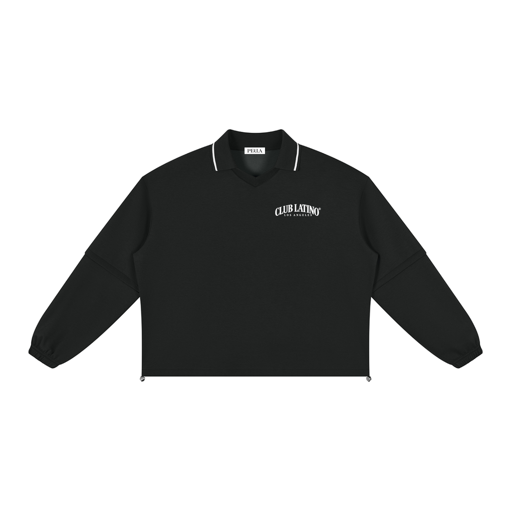 Club Latino “De Aquí y De Allá” Boxy Collared Sweatshirt