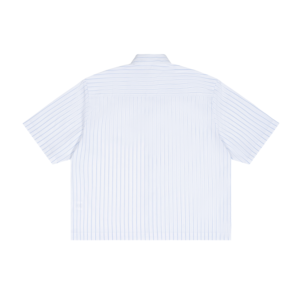 PERLA Pinstripe Boxy Button-Up