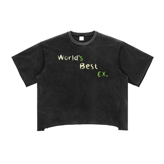 Raw Edge Snow Washed Boxy T-Shirt