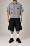 PERLA Vertical Stripe Boxy Shirt