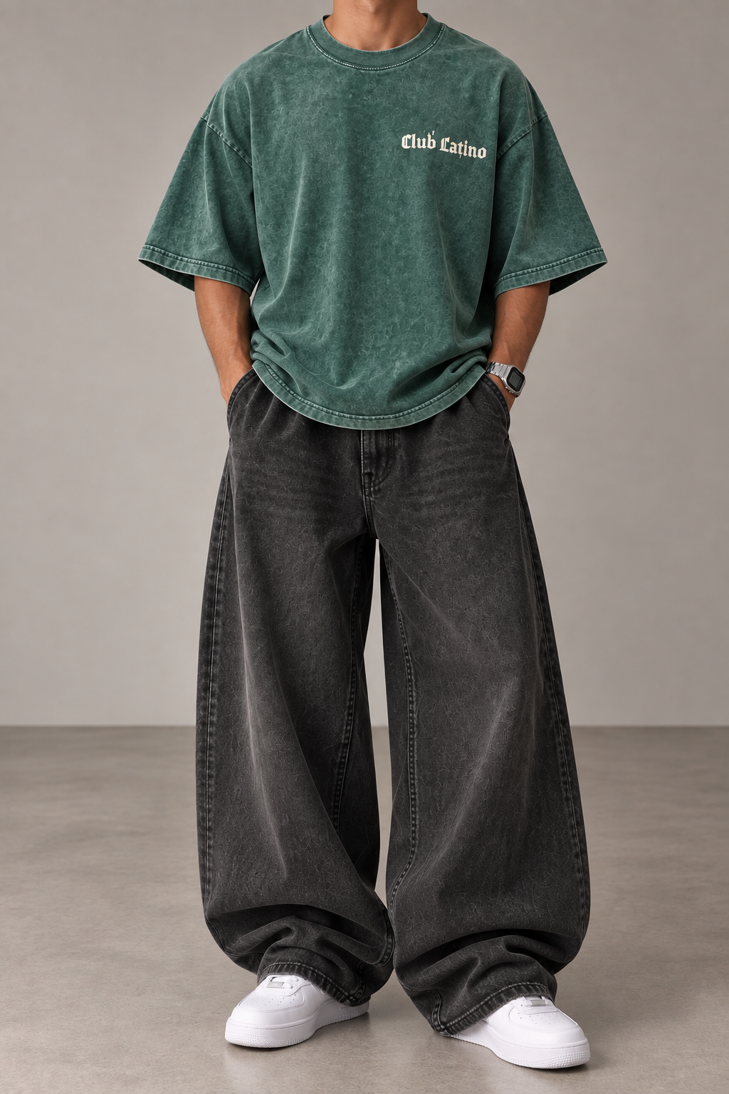 Mineral Wash Oversized Boxy Cotton T-Shirt – Unisex Streetwear | PERLA