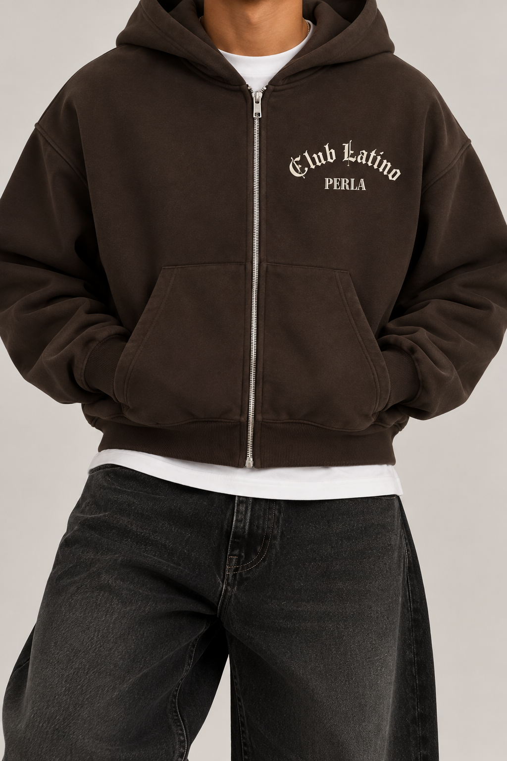 Fleece Boxy Zip-Up Hoodie – Unisex Streetwear | PERLA