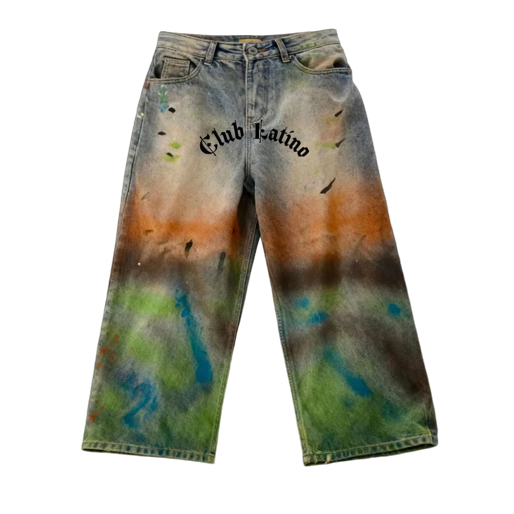 Relaxed Wide Fit Vintage Painted Denim – Unisex Streetwear | PERLA