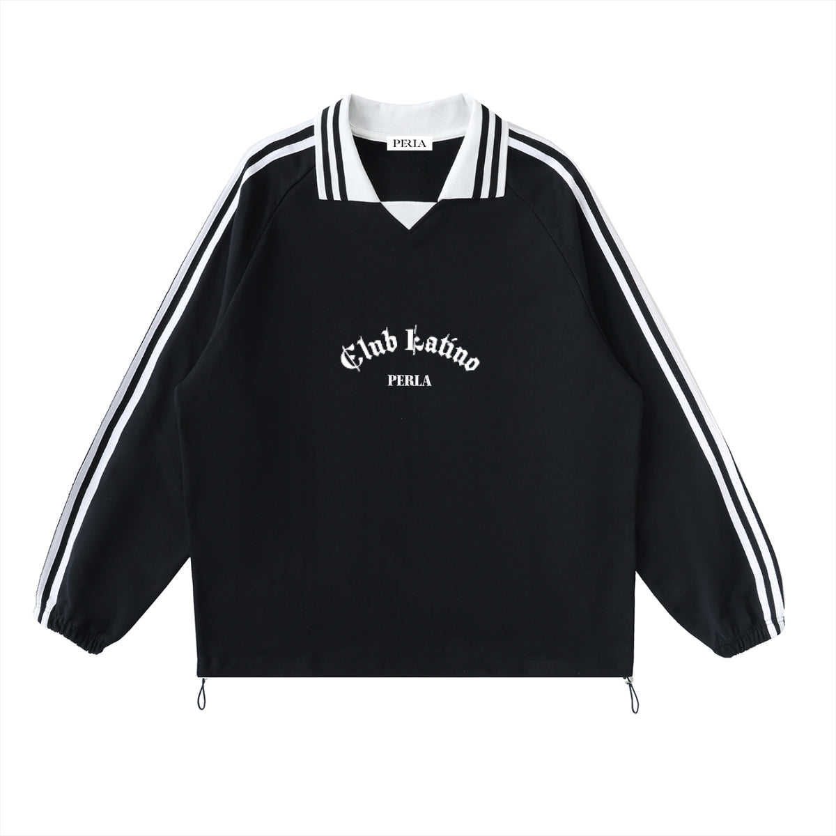 PERLA Contrast Collar Sweatshirt