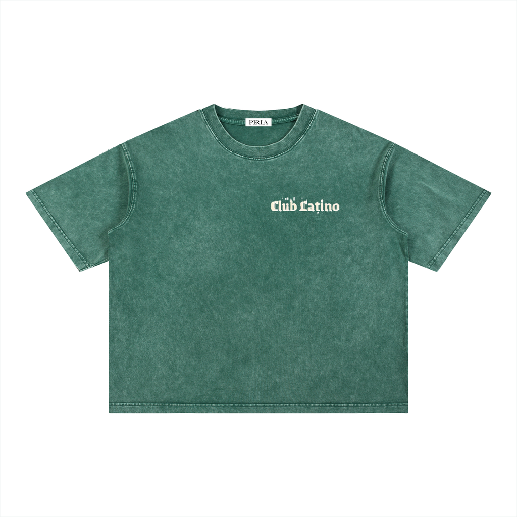Mineral Wash Oversized Boxy Cotton T-Shirt – Unisex Streetwear | PERLA